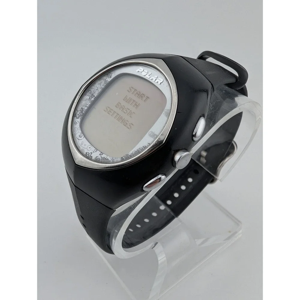 Polar F6 Digital Fitness Watch Women 40mm Case Black Band New Battery Watch Only